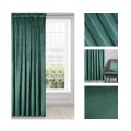 EUROFIRANY Zasłona welwetowa PASCAL 140x300 cm ciemny turkus