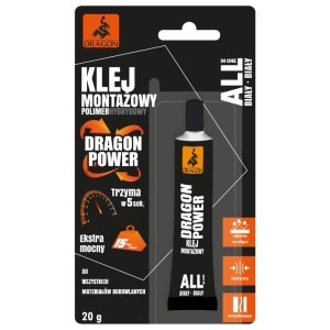 DRAGON klej montażowy polimer hybrydowy Power, biały 20 g - blister