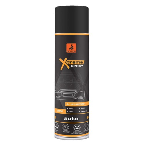 DRAGON Lakier akrylowy Auto Zderzak w aerozolu 500 ml czarny