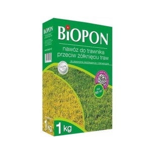 BIOPON Nawóz do trawnika przeciw żółknięciu 1kg granulat