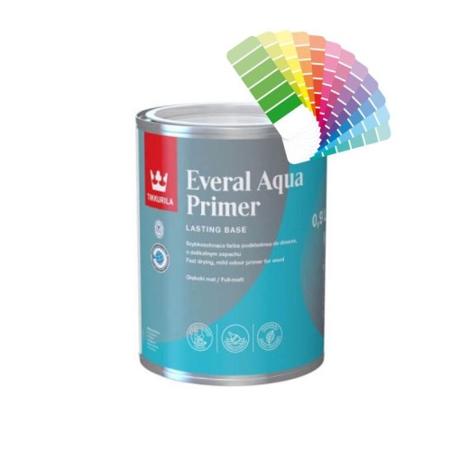 TIKKURILA Everal Aqua Primer farba podkładowa do drewna 0,9L baza AP