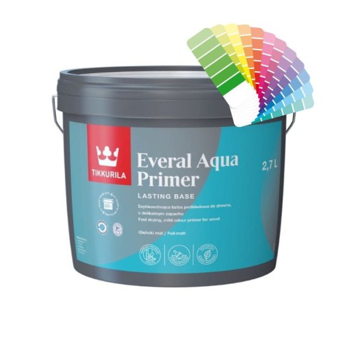 TIKKURILA Everal Aqua Primer farba podkładowa do drewna 2,7L baza AP