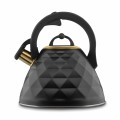 TADAR Czajnik na gaz i indukcję Crystal 3L czarny mat, złote detale