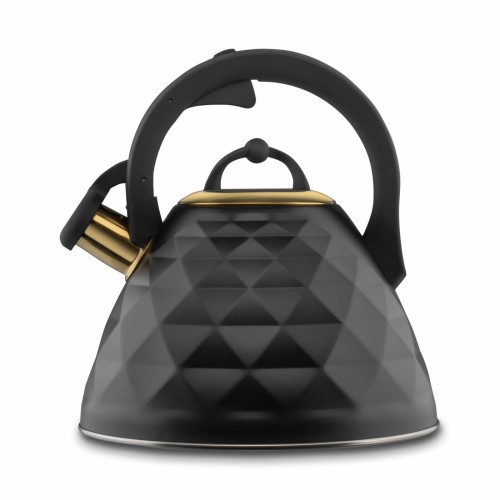 TADAR Czajnik na gaz i indukcję Crystal 3L czarny mat, złote detale