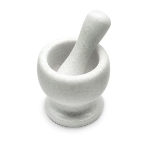 TADAR Marmurowy moździerz kuchenny 10,5x10,5 biały