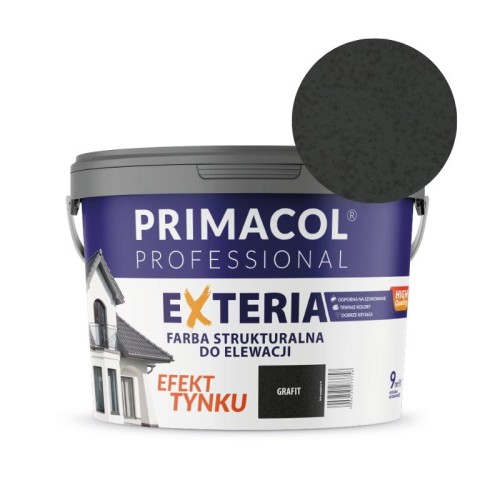 PRIMACOL Elewacyjna farba strukturalna EXTERIA grafitowa 4,5L