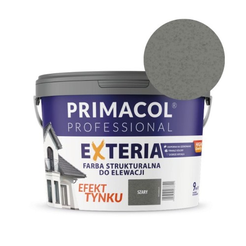 PRIMACOL Elewacyjna farba strukturalna EXTERIA szara 4,5L