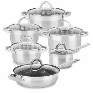 KONIGHOFFER Komplet garnków nierdzewnych SAONA 12 el.