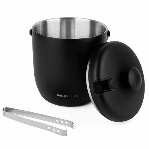 Konighoffer Wiaderko do lodu ze szczypcami Oris 2,8 L czarne
