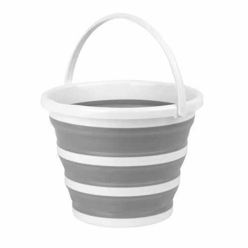 Tadar Wiadro składane z rączką Silico 10 l szare