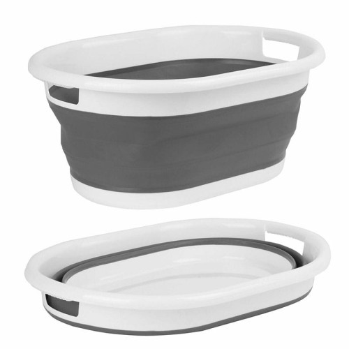 Tadar kosz na pranie składany Silico szary