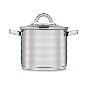 Tadar Garnek prosty ze stali nierdzewnej paski 12 L