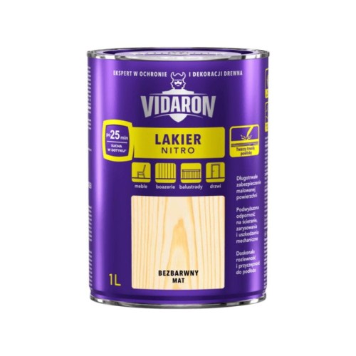 VIDARON Lakier Nitro bezbarwny mat 750 ml