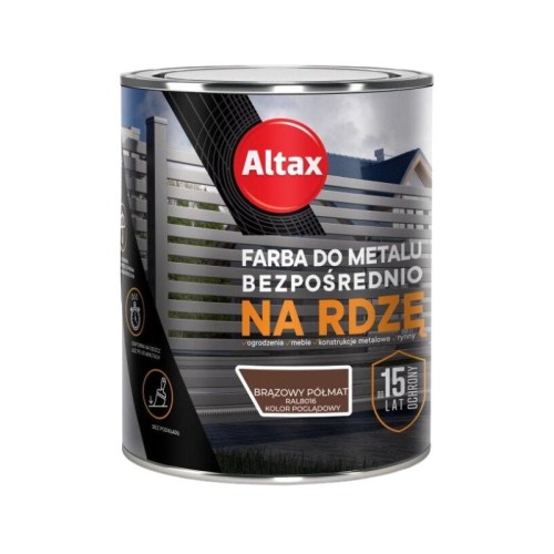 ALTAX Farba do metalu na rdzę 0,75L brązowy półmat