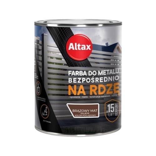 ALTAX Farba do metalu na rdzę 0,75L brązowy mat