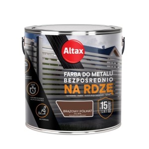 ALTAX Farba do metalu na rdzę 2,5L brązowy półmat