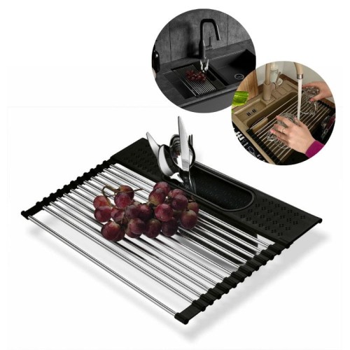 TADAR Suszarka do naczyń z ociekaczem na sztućce Roll Up 44x28 cm