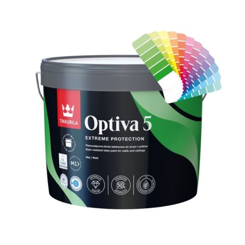 TIKKURILA Farba Lateksowa Optiva Matt 5 baza C 9L