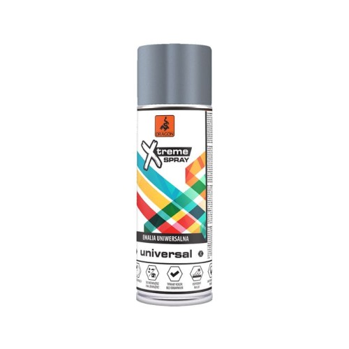 DRAGON Emalia uniwersalna w aerozolu 400ml szary jasny RAL 7035
