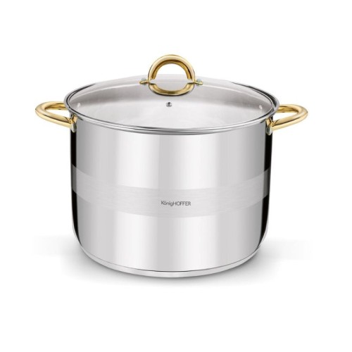 KonigHOFFER Garnek wysoki Faro Gold 15L stal nierdzewna