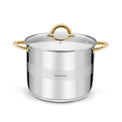 KonigHOFFER Garnek wysoki Faro Gold 10L stal nierdzewna