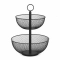 TADAR Kosz na owoce Net 2-poziomowy czarny 31x40 cm