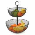 TADAR Kosz na owoce Net 2-poziomowy czarny 31x40 cm