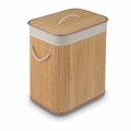 TADAR Bambusowy kosz pojemnik na pranie z pokrywą 60L