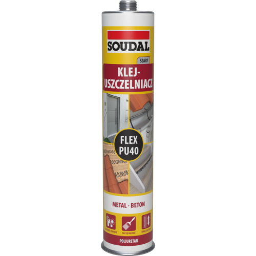 Soudal Flex PU 40 Klej-uszczelniacz poliuretanowy szary 300 ml
