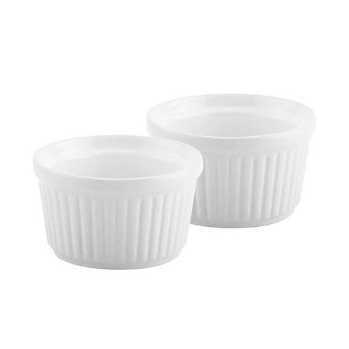 FLORINA Kokilki ceramiczne Solid 9 cm 180 ml 2 sztuki białe