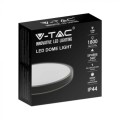 V-TAC Plafon LED okrągły 18W 22,5 cm biało-czarny