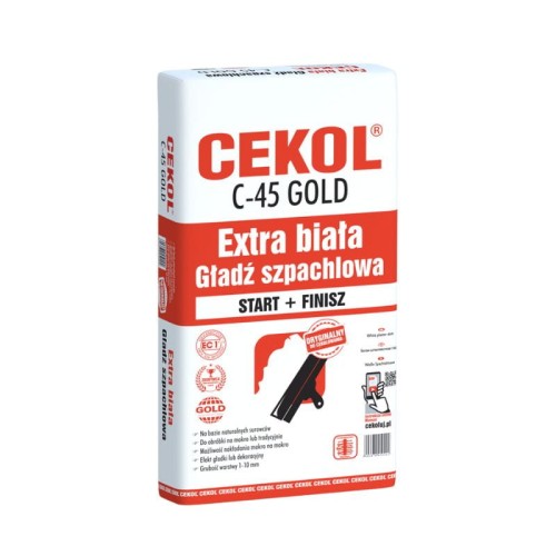 CEKOL C-45 GOLD Extra biała gładź szpachlowa 1 kg