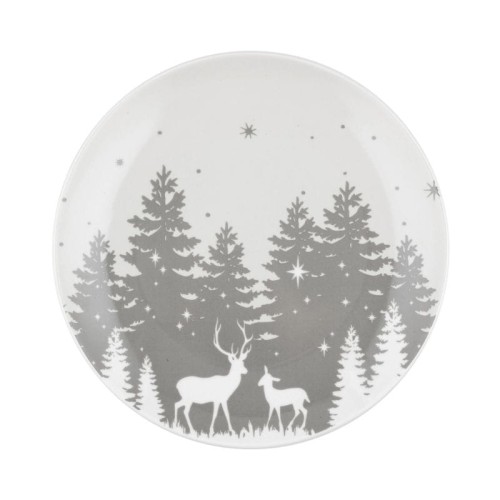FLORINA Talerz deserowy świąteczny Alaska 20 cm porcelanowy