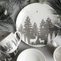 FLORINA Talerz deserowy świąteczny Alaska 20 cm porcelanowy