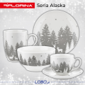 FLORINA Talerz deserowy świąteczny Alaska 20 cm porcelanowy