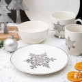 FLORINA Talerz deserowy świąteczny Elsa 20 cm porcelanowy