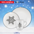 FLORINA Talerz obiadowy świąteczny Elsa 26,5 cm porcelanowy