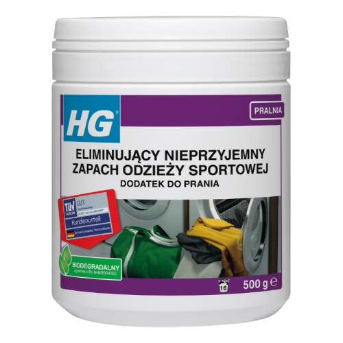 HG Dodatek do Prania Eliminujący Nieprzyjemny Zapach Odzieży Sportowej 500g