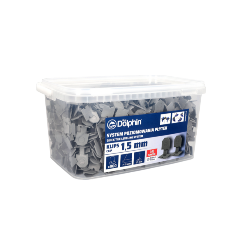 Blue Dolphin System poziomowania płytek klips 1,5mm 900szt.