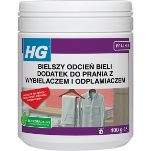 HG Bielszy Odcień Bieli Dodatek Do Prania Z Wybielaczem I Odplamiaczem 400g