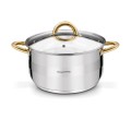 KonigHOFFER Garnek Faro Gold 24 cm 5,9L stal nierdzewna