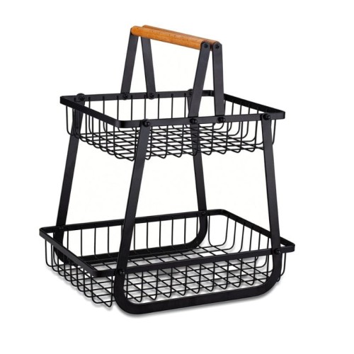 TADAR Kosz uniwersalny 2-poziomowy 32x23,5x36,5 cm czarny