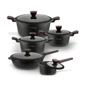 STARKE PRO Zestaw garnków marmurowych Redwood 10 elementów