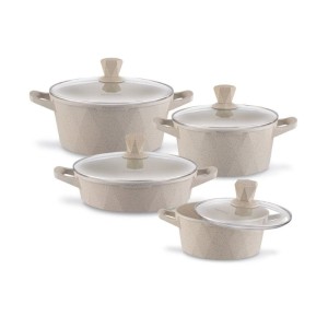 KonigHOFFER Zestaw garnków marmurowych Corte 8 elementów