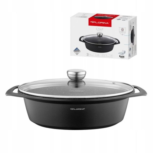 FLORINA Brytfanna aluminiowa Chef owalna 33,5x25x9,8CM 3,8L
