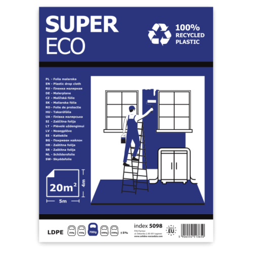 Solid Folia malarska Super Eco LDPE czarna 4x5m