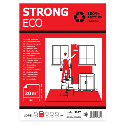 Solid Folia malarska Strong Eco LDPE czarna 4x5m