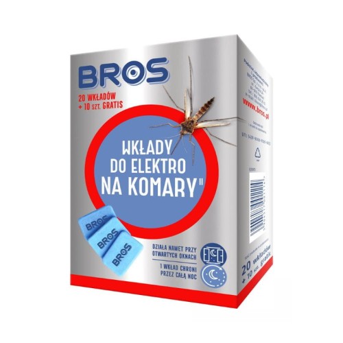 BROS Wkłady do elektrofumigatora na komary 20 szt.
