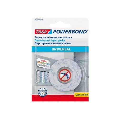 TESA Dwustronna taśma montażowa piankowa POWERBOND UNIVERSAL 1,5m x 19mm