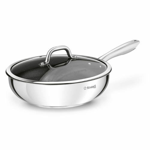 Starke Pro Patelnia na indukcję nierdzewna z pokrywką Treviso 28 cm
